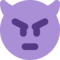 Angry Face With Horns emoji on Twitter